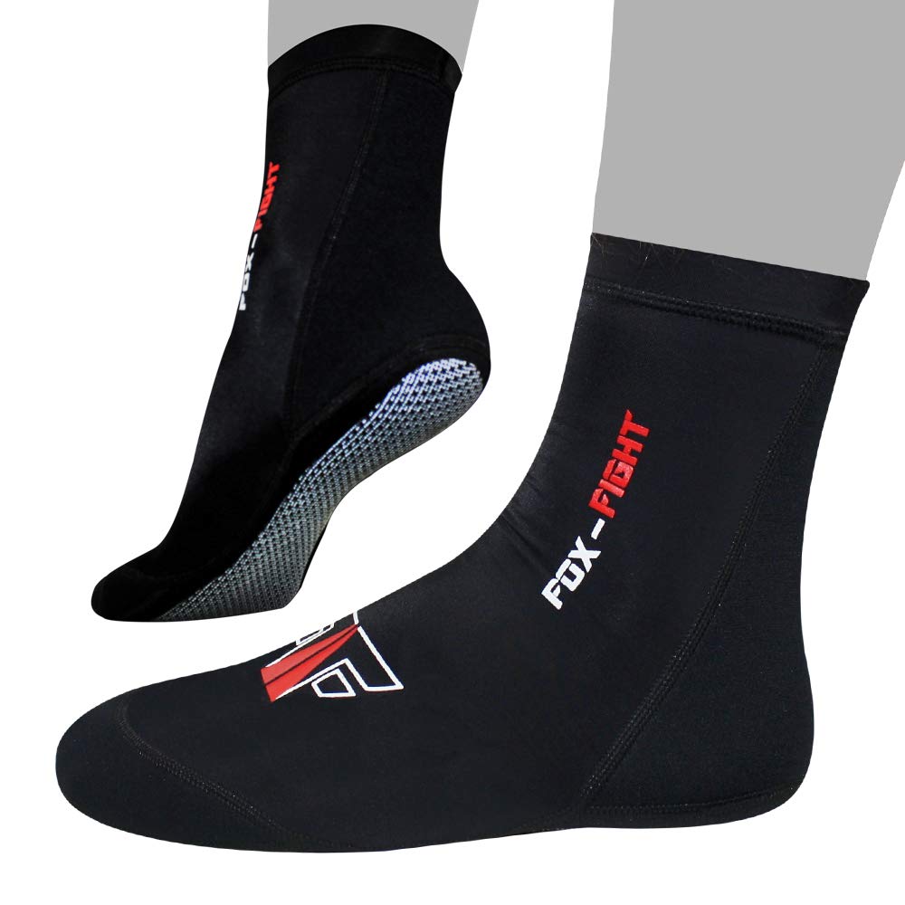 FOX-FIGHT Chaussettes antidérapantes MMA de qualité supérieure - Chaussettes de sport antidérapantes - Muay Thai Kickboxing - Freefight - Arts martiaux - BJJ - Sport - Pour homme et femme