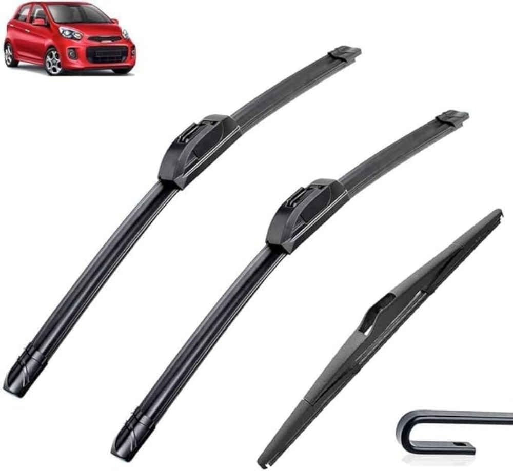 NYSLDSCO Custom Fit Wiper Blades for Kia Picanto TA MK2 2011-2016 2017, Durable Windscreen Wiper Set, Easy Installation All-Weather Performance Wipers