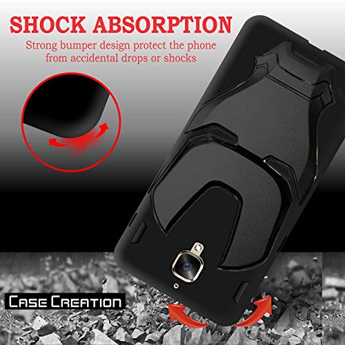 Image of COVERLY Official 3D Touch Feel Trending Marvel Avengers Logo Mask Soft Rugged Grip Silicone Iron Man Super Power Cartoon Movie Silicone Matte Back Cover for Oneplus 3T - Black (2018)