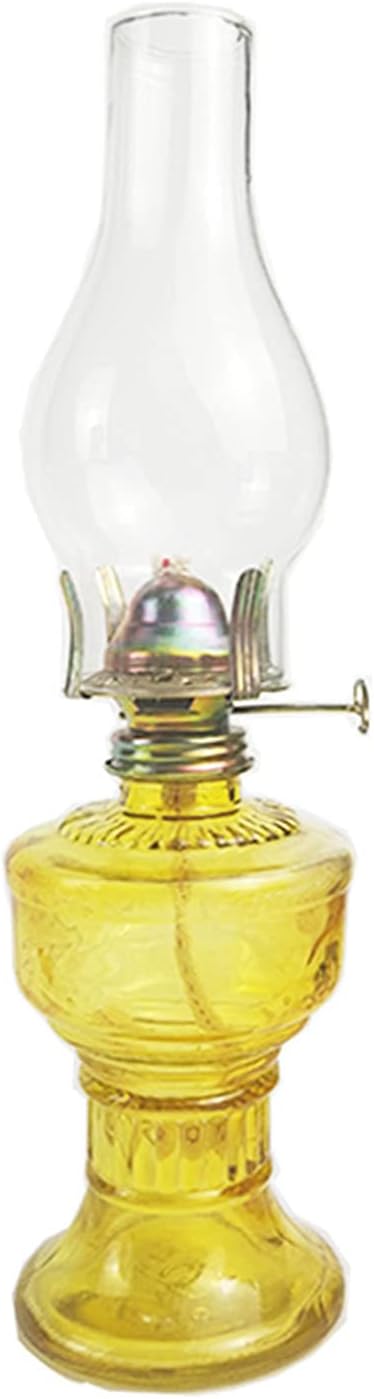 Oil Lamp for Indoor Use,Glass Kerosene Lanterns and 6.5ft Wick,Kerosene Lamps for Indoor Use,Vintage Hurricane Lamp for Farmhouse,feuerhand Lantern for Home Decoration
