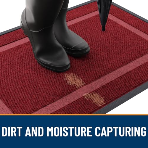 image for OLANLY Front Door Mat Indoor Outdoor Entrance, Waterproof All-Season, 