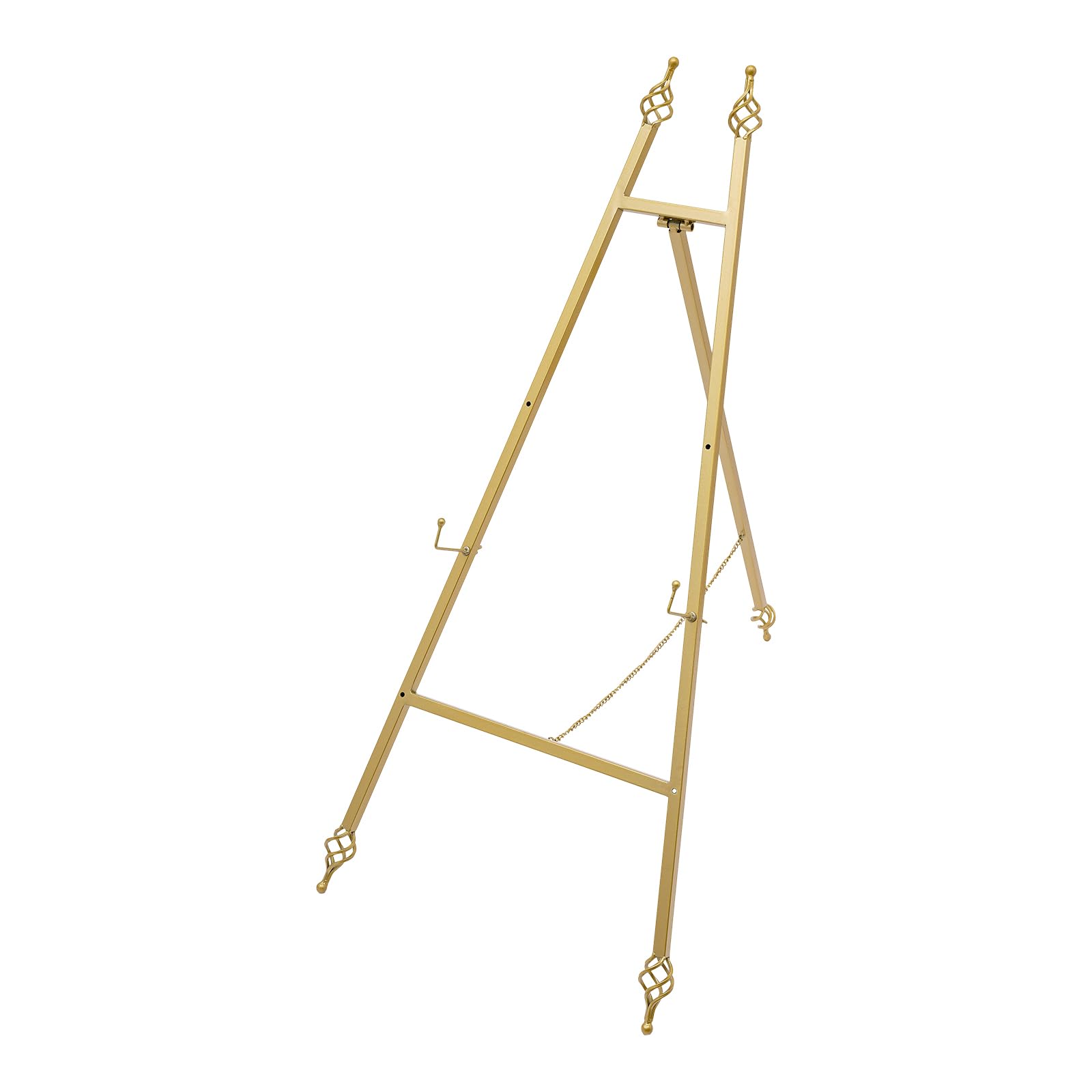 Golden Metall Staffelei, Staffelei Hochzeit,Stand für Aufsteller Sitzplan Hochzeit Künstler Poster, Stativ Staffelei Hochzeit, Easel Leinwand Ständer (Gold, Sechs Löcher)