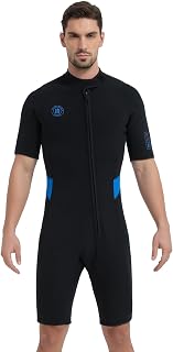 Lemorecn Wetsuits for Men and Women, 2mm Shorty Wetsuit Front Zip