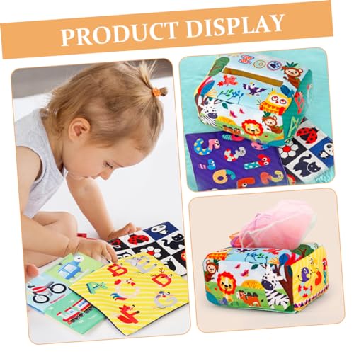 TOYANDONA 1 Conjunto Caixa De Tecido Brinquedo Toalhas De Papel Brinquedos Brinquedo Montessori Brin