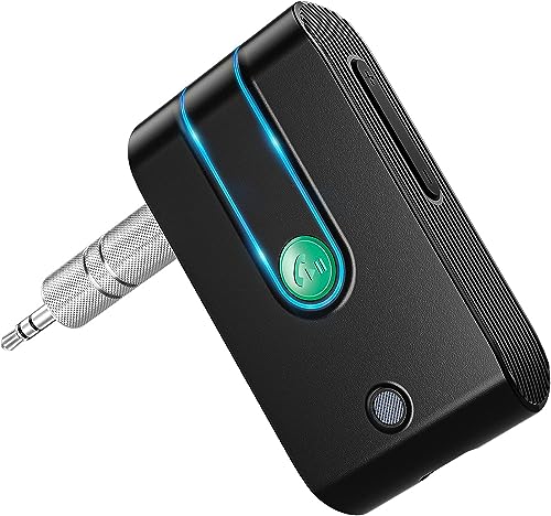 【Lunga Durata Batteria & Ricarica Facile】 L'orario di lavoro di questo adattatore Bluetooth auto può funzionare fino a 8 ore quando si parla o si riproduce musica. Richiede solo 1,5 ore per caricare completamente il dispositivo utilizzando il cavo di ricarica di tipo C (incluso). Inoltre, questo ricevitore Bluetooth AUX può essere utilizzato durante la ricarica.