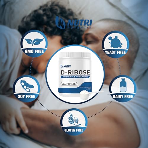 Image of Pure D-Ribose Powder - Ribose Powder Supplement, Supports Energy - Unflavored - Gluten Free (500 Grams - 1.1 Lbs)