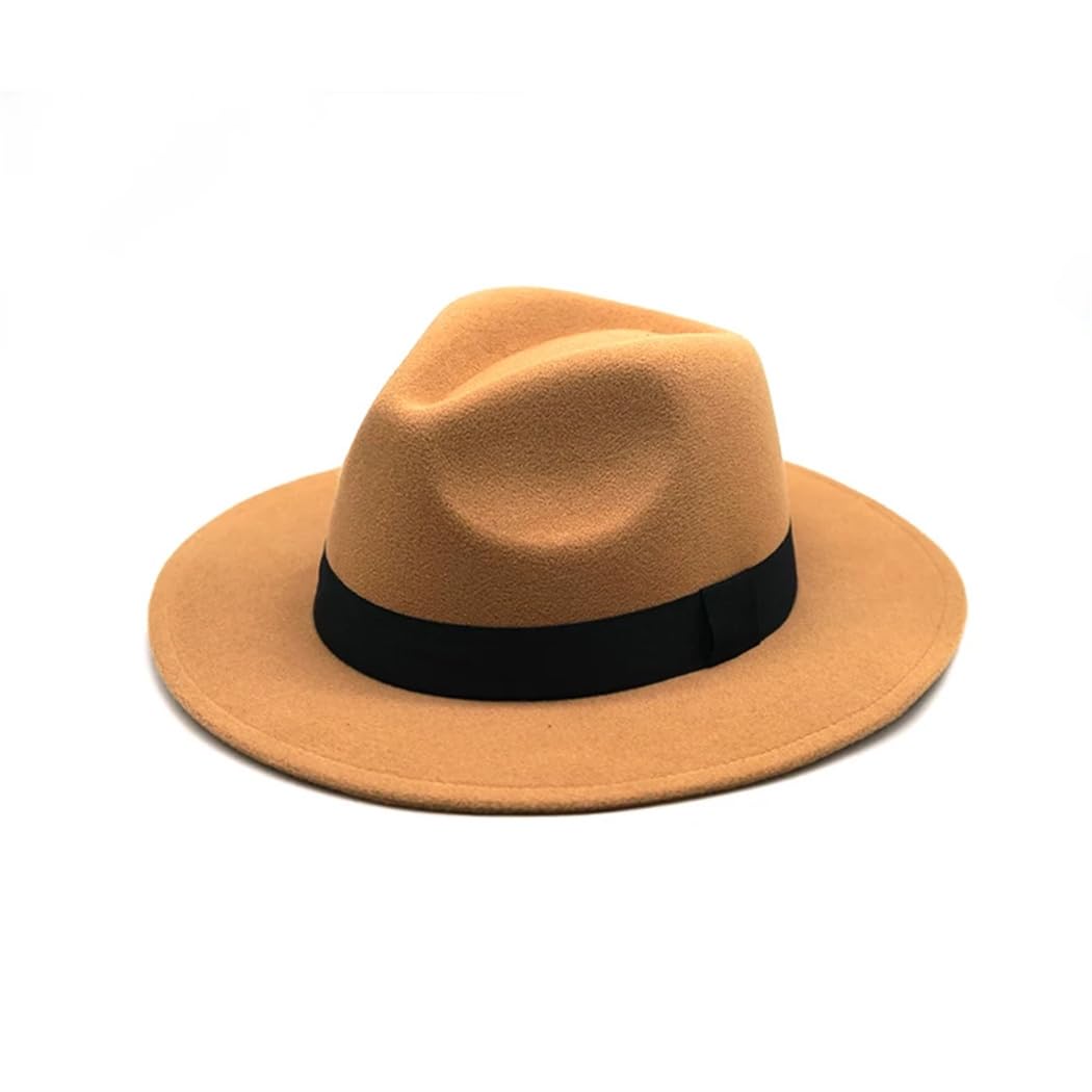 Cappello Fedora da donna in feltro a tesa larga cappello jazz chiesa padrino Sombrero Caps