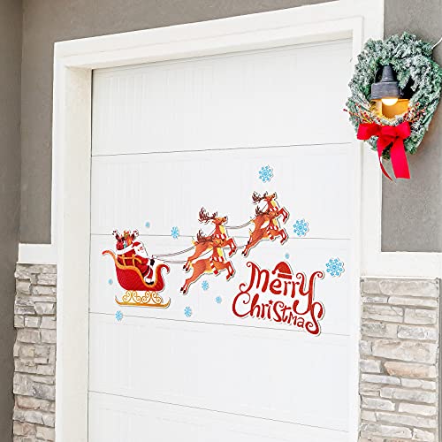 image for TOODOO 11 Pieces Christmas Garage Door Decorations for Door Magnets Sa