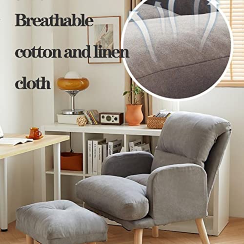 Amazon.co.jp: フットスツール付きアームチェア、ファブリック