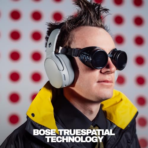 Image of Skullcandy Crusher 1080 ANC Headphones with Sound by Bose - Cement | Multi-Sensory Bass, Active Noise Cancelling, Bose Audio Technologies, 60 Hours Battery, Microphone, Travel, Music, Commuting