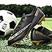 Airfashon Men's Soccer Cleats Professional Football Boots High-Top Outdoor Indoor Athletic Futsal Training Sneaker Black