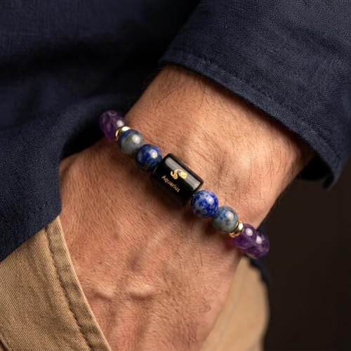 Image of Astrotalk Zodiac Crystal Bracelet | Balances Energy & Enhances Positivity | Certified Healing Crystals with Certificate | Astrology Bracelet for Man & Woman | Gift for Man & Woman