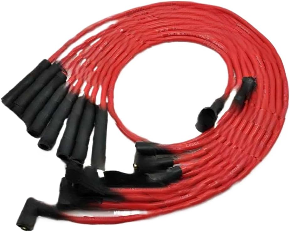 -Temperature Ignition Leads Set 9 Pieces 8mm Compatible With Discovery P6 MGB 3.5 3.9 4.2 V8
