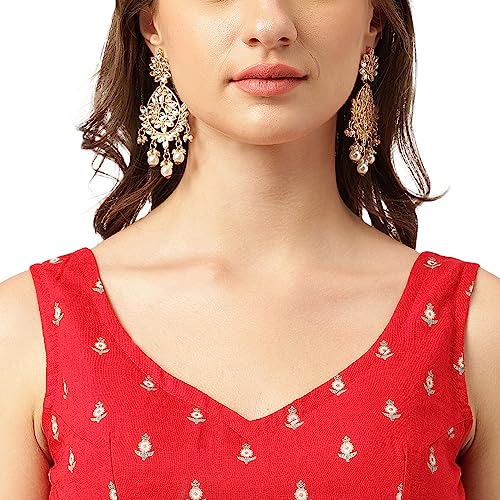 Image of Divena Maroon and Gold Printed Lehenga choli with Gold Dupatta Set