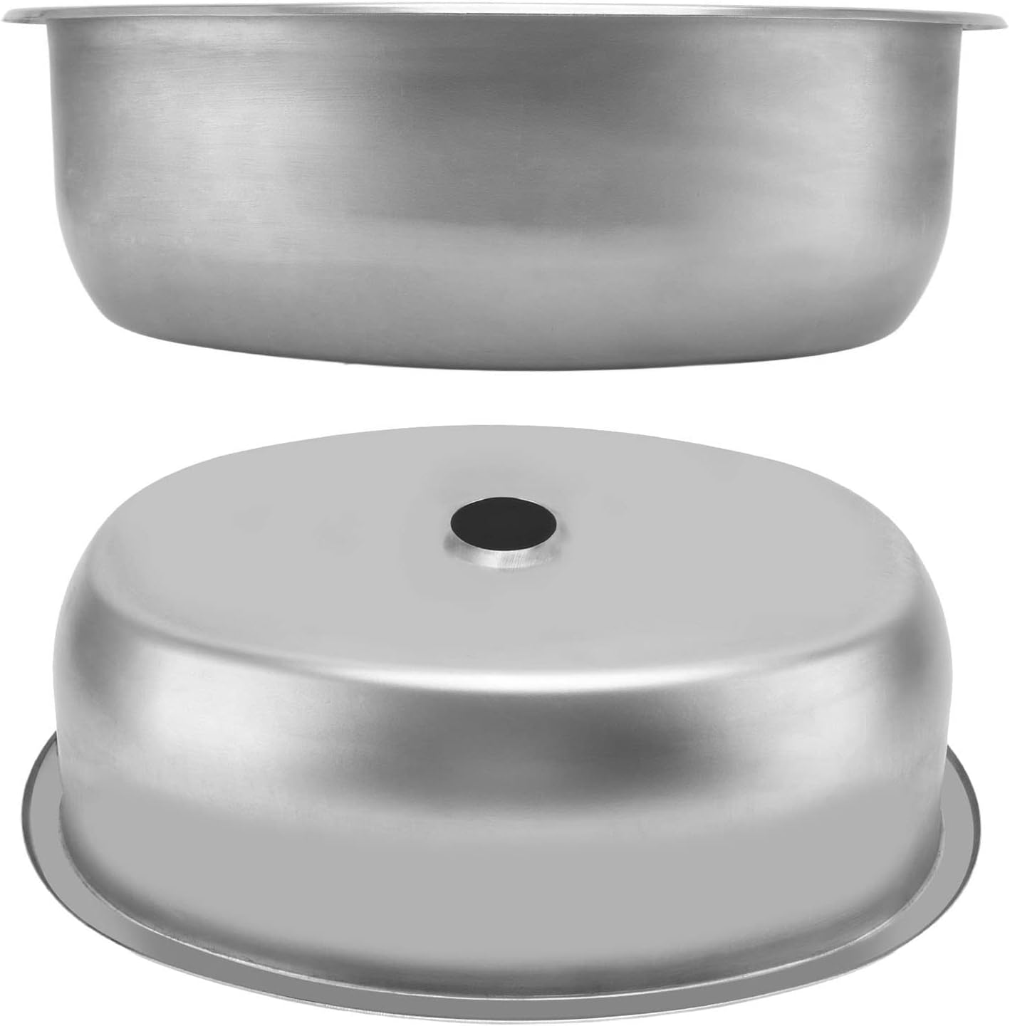 Tbest 10 x 13 Inch Stainless Steel Oval Sink, 304 RV Boat Yacht Sink with Drain Hole, Easy to Clean and Durable, Brushed Finish, for RV, yacht, motorhome kitchen, Small Bar