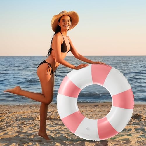 Image of 2 PCS Inflatable Pool Floats for Swimming Pool Party Lake Beach Adults - Floaties Pool Tubes Swim Rings Tubes Floaties for Beach Pool Party Decorations