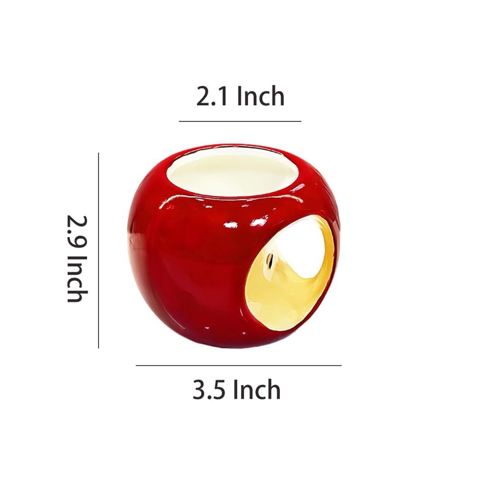 Porta brochas de Maquillaje Soportes de cerámica for cepillos Dientes y Pasta, Tazas for Enjuague bucal, Vasos baño con Forma Manzana Organizador de Accesorios