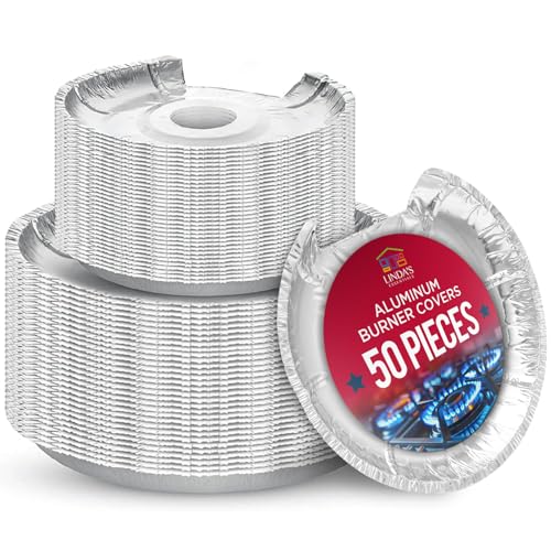 Comparison: Best Pans For An Electric Stove 6 Heavy-Duty Aluminum Electric Stove Burner Covers (50 Pack) - Disposable Round Foil Liners (6 & 8 Inch), Non-Stick Drip Pan Protectors, Stove Top Covers, Great Kitchen Accessory for Easy Cleanup
