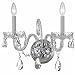 Bohemian Crystal Candle Wall Sconce in Clear Crystal