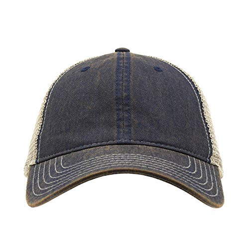 Image of The Vintage Year Distressed Cotton Unstructured Soft Mesh Breathable Adjustable Dirty Wash Dad Hat Trucker Baseball Cap