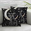 FUXIDURA Cute Cat Home Decor Pillow Cover for Sofa, Couch, Car - Breathable Short Plush Velvet - 1PC 22x22in #2