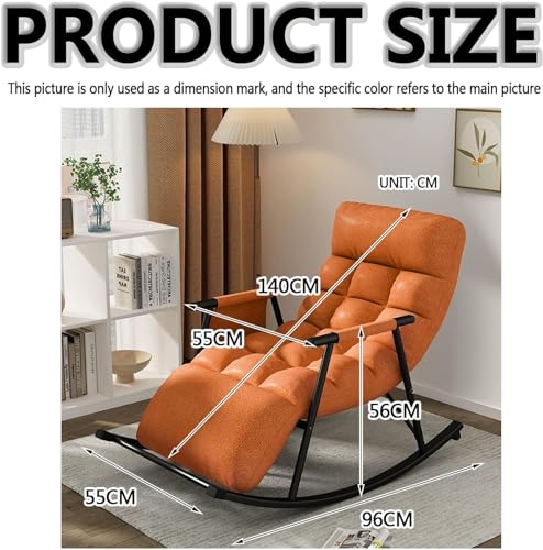 Fauteuil à bascule de jardin et salon réglable avec vide-poche