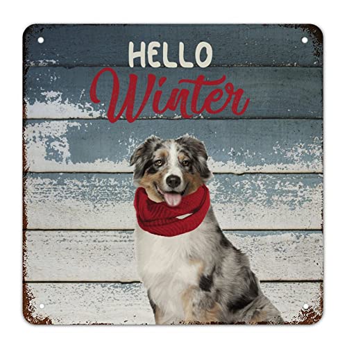 Panneau en métal de Noël Jack Russell, cadeau idéal pour déco de chambre et cuisine