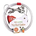 Pet Living TIE OUT CABLE FOR DOGS STEEL STRONG CABLE CAMPING PICNIC GARDENING CABLE STRONG WIRE SILVER COLOUR AVAILABLE IN 10 20 30 FEET (10 FEET 3 METER)