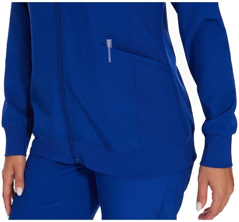 COZYFIT Scrub Jackets for Woman, Zip Front Nurse Jacket, 4-Way Stretch Fabric - Image 7