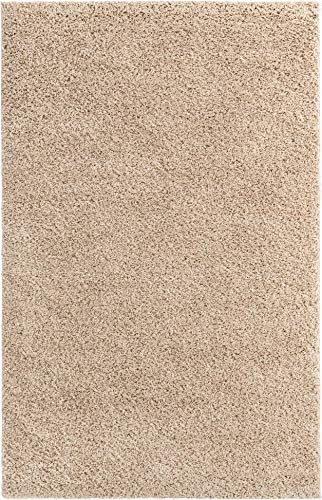 Rugs.com Everyday Shag Rug - Beige 8x10 Shag Rug Perfect for Living Rooms, Large Dining Rooms, Open Floorplans and More