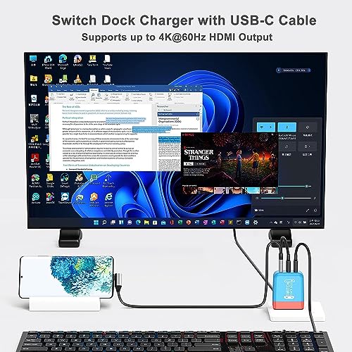 GKEAPZA 2024年新型3in1多機能 switchドック HDMI 変換アダプター ACアダプター の商品画像 7