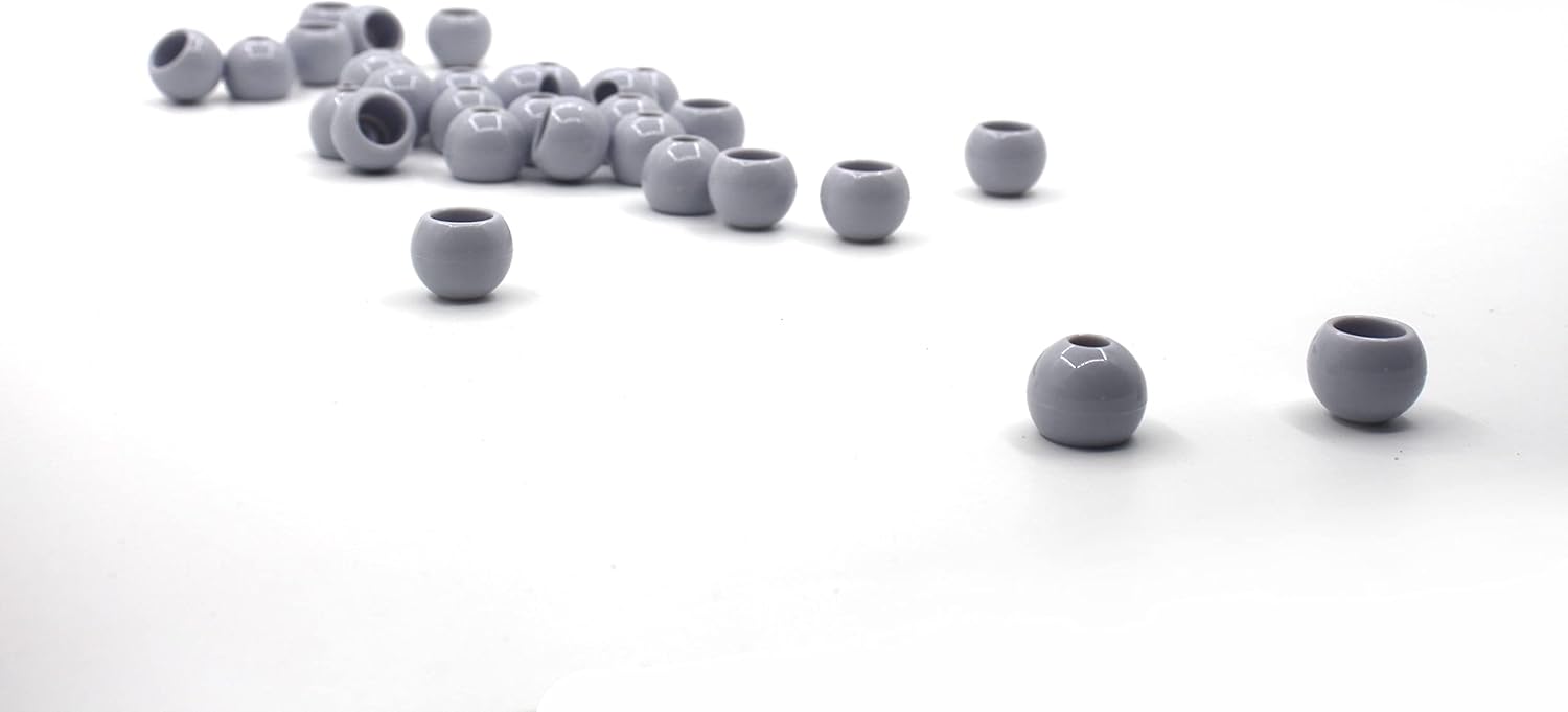 7/8 inch Bungee Toggle Balls Trimmed Edges Hardened Plastic End Locks fit for Shock and Bungee Cords (Gray, 20)