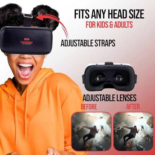 FEEBZ 3D VR Headset for Kids 2.0 - for iPhone & Android Phones | with 3D VR Videos & Apps Links | Virtual Reality Goggles Set for Beginners - Image 5