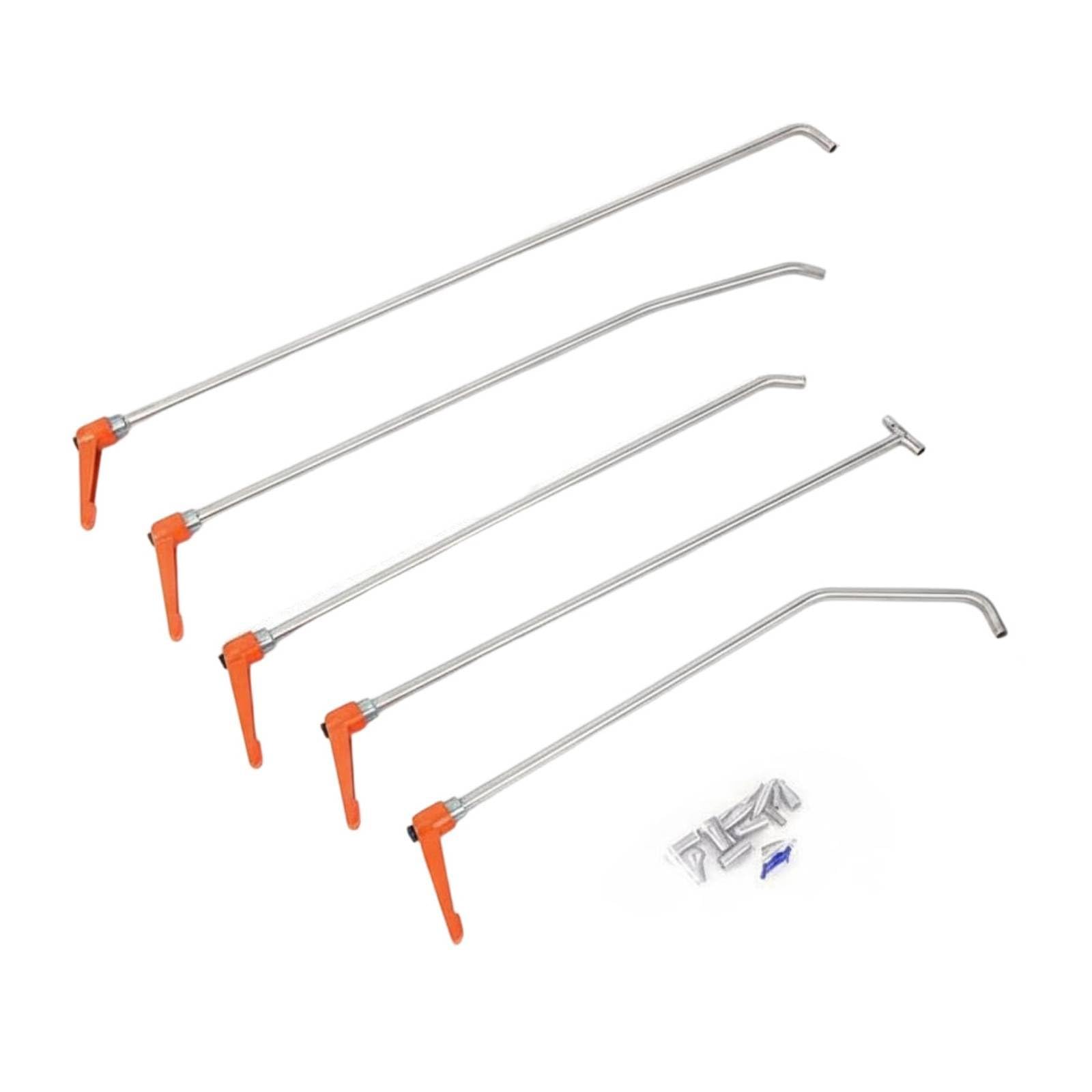 Interchangeable Tips Car Body Sheet Metal Pry Bar Kit Easy to Operate Adjustable Handle Dent Removal Puller Rods Stainless Steel Paintless Dent Removal Repair Rod Set High Hardness for Profess-image-17