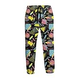 80s 90s Costumes Pants for Men Retro Outfits Jogger Sweatpants Vintage Funny Sports Trousers Casual