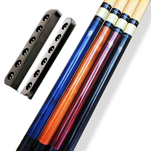Tai ba cues Set of 4 Pool Cue Stick (18oz + 19oz + 20oz + 21oz) with Cue Rack, 13mm Tip, 58", Hardwood Canadian Maple Professional Billiard - Thumbnail 4