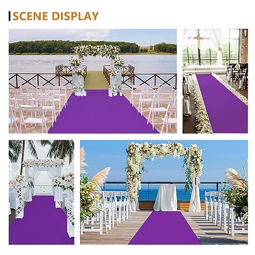 Alfombra de pasillo para bodas morada y eventos de 10 metros de largo 5