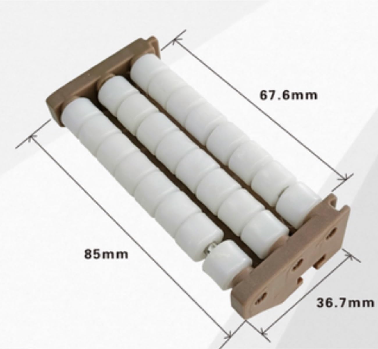 4pcs Width:85mm B-Shaped Conveyor Plastic Chain Plate Conveyor Line Ball Transition Plate(Blue)