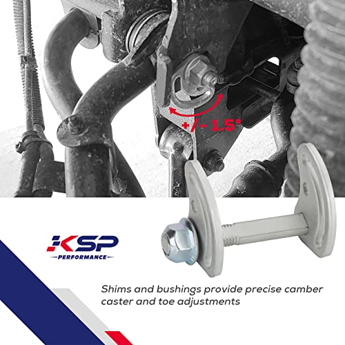 KSP Caster/Camber Bolt Kit Adjusting ±1.5° Compatible with Silverado