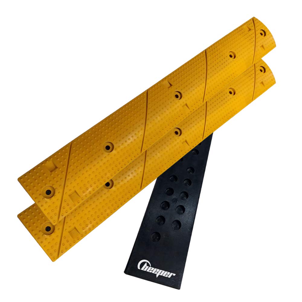 Ralentisseur de vitesse Beeper HL206 jaune contre la vitesse excessive en lot de 2