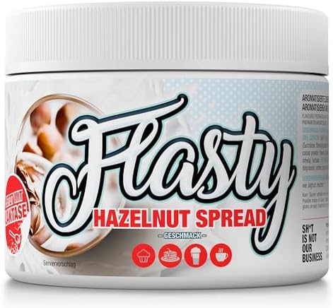 Flasty Geschmackspulver Haselnuss 250 g | Nie wieder langweiliger Quark – über 25 Sorten bei nur 7–9 kcal pro Portion