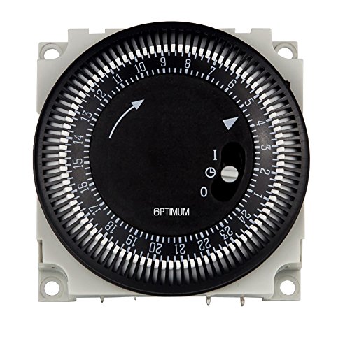 Optimum OP-FM1STUH0 Módulo de Interruptor de Tiempo síncrono de 24 Horas, 230 V, Negro/Blanco, 62x62
