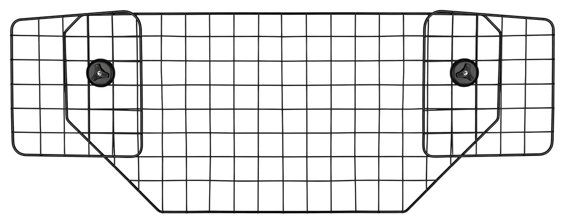 Knuffelwuff Griglia di protezione universale per bagagliaio con poggiatesta, griglia di separazione per cani, regolabile in modo continuo, 90 – 120 cm, protezione bagagliaio – Griglia per cani