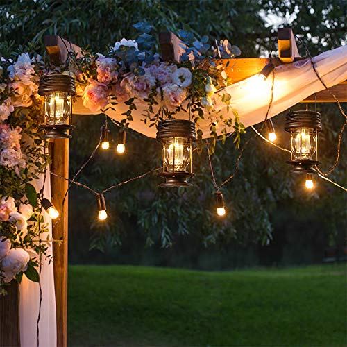 Pearlstar Solar Lantern Outdoor Waterproof Hanging Solar Garden Lights - 2 Pack Solar Powered Landscape Christmas Lanterns With Retro Design For Patio, Yard, Garden And Pathway Decor ( Warm Light ) #TOP6