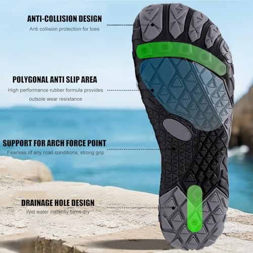 Image of Hike Barefoot Shoes Womens Men,Unisex Barefoot Water Shoes Breathable, Anti-Slip Hiking Footwear for Athletic Wide Toe Shoe Footwear for Hiking, Walking, Running, Yoga, and Water Sports