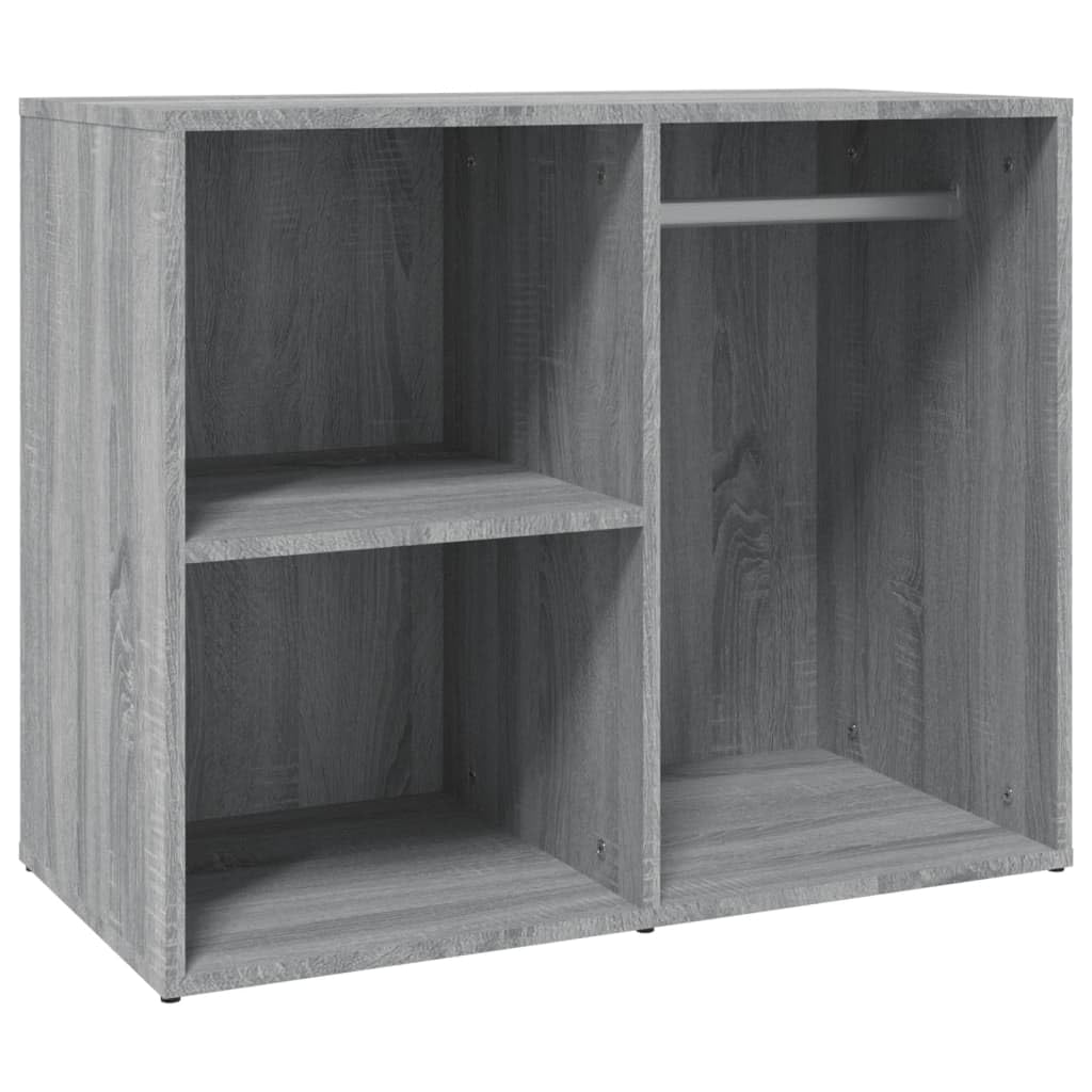 Regal aus Holzwerkstoff Grau Sonoma 80x40x65 cm | Für Make-up und Accessoires, viel Stauraum, mit Wandhalterung, einfache Montage