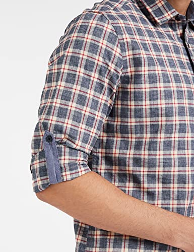 Image of Amazon Brand - Symbol Men's Cotton Checkered Regular Fit Casual Shirt