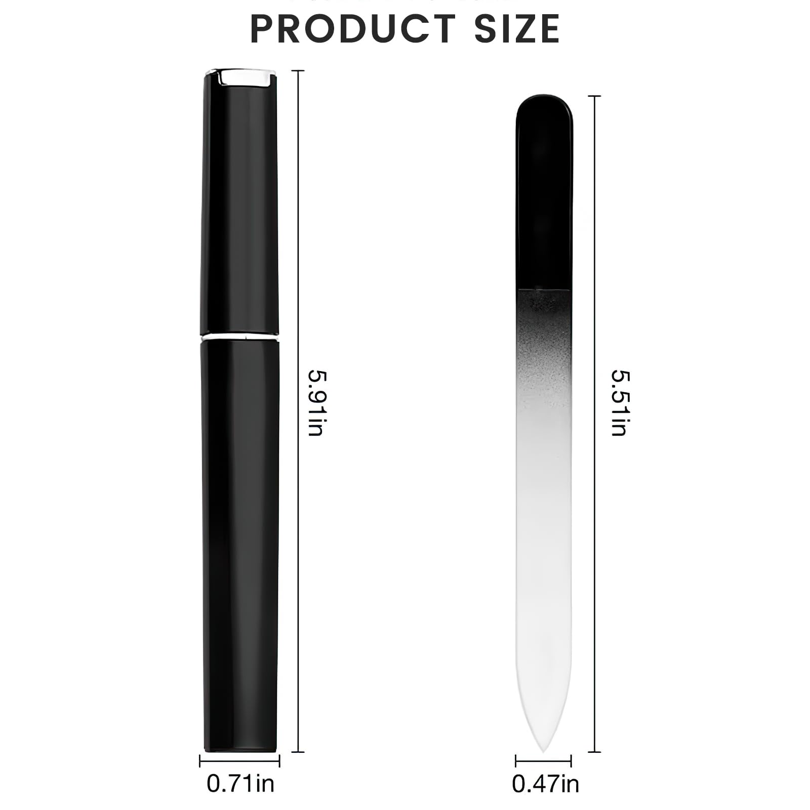 1 Pack Glass Nail File and Buffers Crystal Fingernail File for Natural Nail Double-Sided Fingernail Files Nail Care — view 7