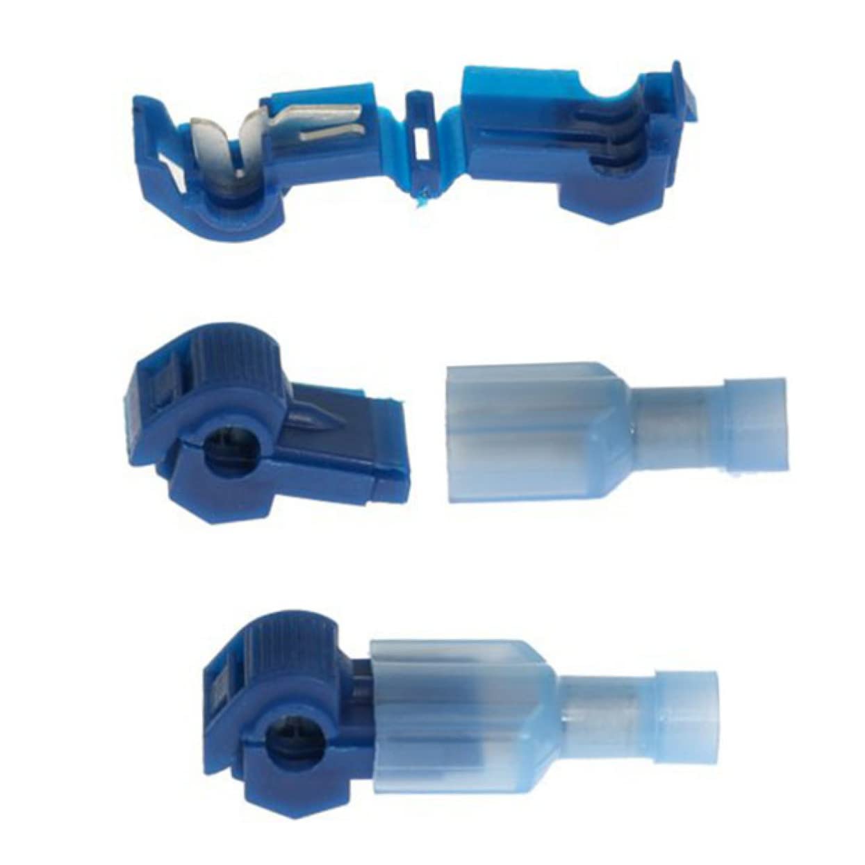 FUNOMOCYA 30pcs Quick Solderless T-Type Branch Terminal Connectors Electrical Wire Connectors Kit for Automotive DIY Projects