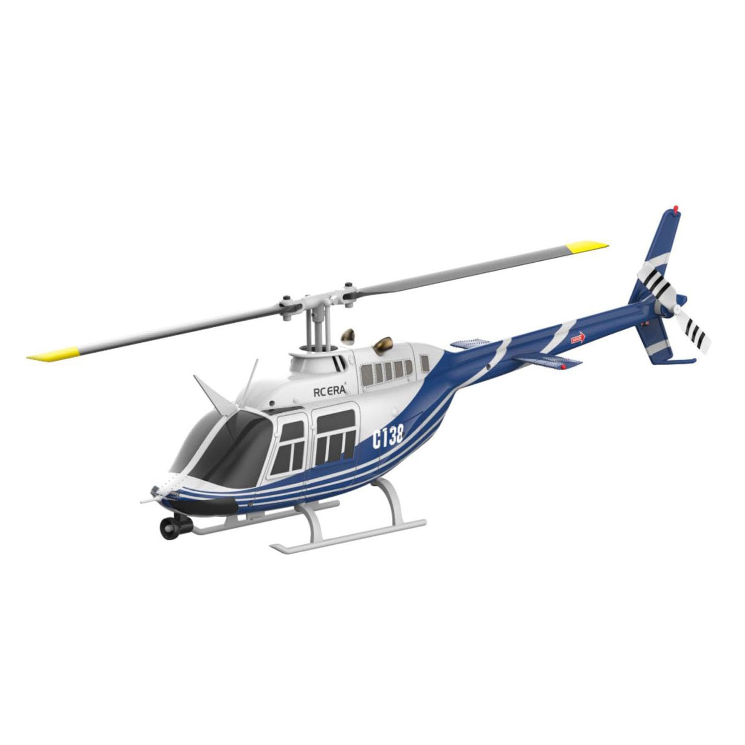 1/33 RC-Hubschrauber C138 Bell206 6-Kanal-Steuerung mit 6-Achsen-Gyroskop | Simuliertes ferngesteuertes Flugmodell mit mitgelieferter Batterie, als Hobby-Geschenk für Erwachsene geeignet